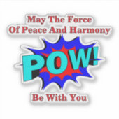 POW ! Sticker En Vinyle Coupé Sur Mesure Pour La P (Devant)