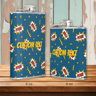 Pow stripgeluidseffectpatroon heupfles