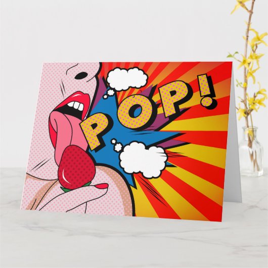 Pow-strips Kaart (Gele Bloem)