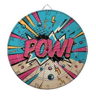 Pow stripverhaal dartbord