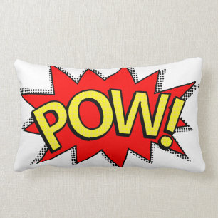 POW! - Superheld Comic Book Red/Yellow Bubble Kussen