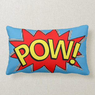 "POW!" Superheld Comic Book Red/Yellow Bubble Ltd Kussen