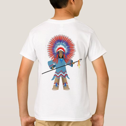 POW WOW INDIAN CHIEF T-SHIRT (Dos)