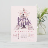 Pow wow teepee anniversaire invitation (Debout devant)