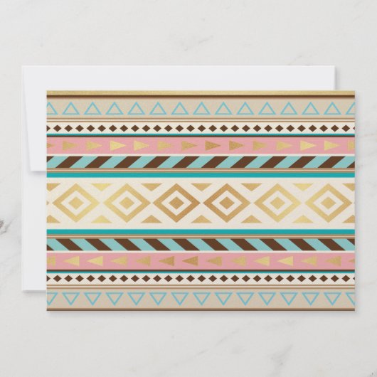 Pow Wow Tribal Teepee Tipi Baby shower Uitnodiging (Achterkant)