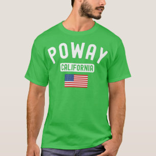 Poway California USA Flag Vintage Cali Bear San Di T-shirt