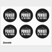 Powder aan het volk ronde sticker (Vel)