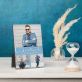 Powder Blue Afstuderen Foto Fotoplaat (Zijkant)