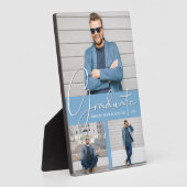 Powder Blue Afstuderen Foto Fotoplaat (Zijkant)