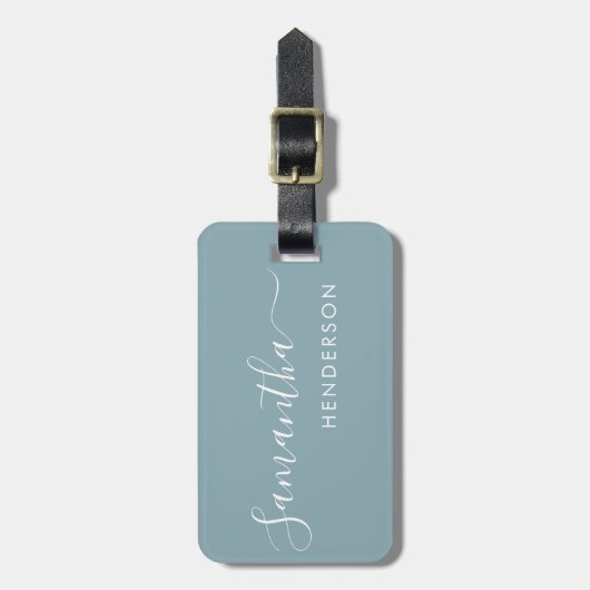 Powder Blue Bagagelabels Weddenschappen Table Plan (Voorkant verticaal)