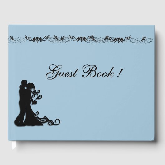 Powder Blue Black Accent Weddenschap Boek (Voorkant)