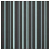 Powder Blue & Black Lined Pattern Stof (Swatch)