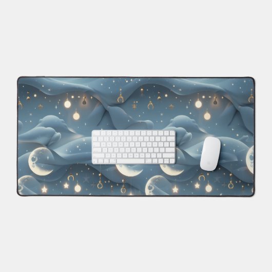 Powder Blue Celestial Moon Phases Calm (Clavier et souris)