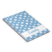 Powder Blue Cheerleader Pom Pom Pattern Notitieboek (Rechterzijde)