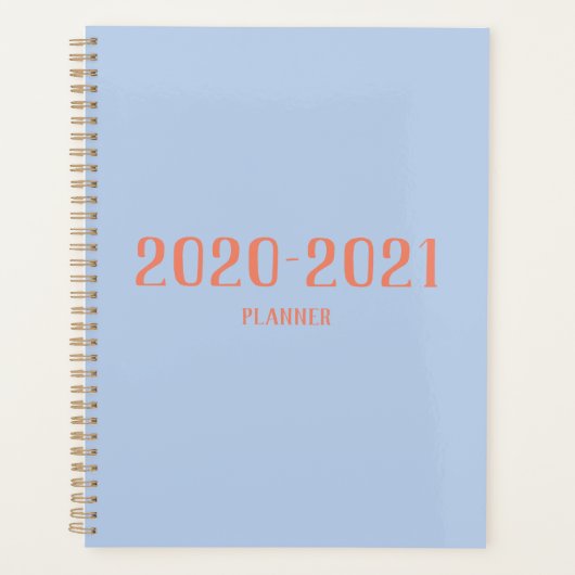 Powder Blue en Coral Planner (Voorkant)