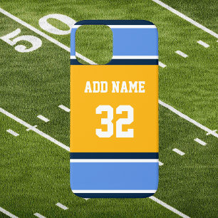 Powder Blue en Gold Sports Stripe