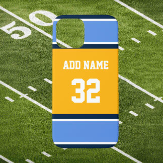 Powder Blue en Gold Sports Stripe