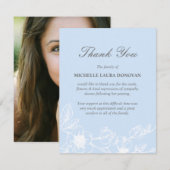 Powder Blue Funeral Foto van Magnolia Bedankkaart (Voorkant / Achterkant)