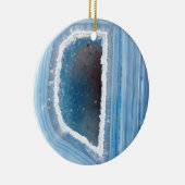 Powder Blue Geode Druzy Keramisch Ornament (Rechts)