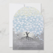 Powder Blue Heart Leaf Tree Woodsy Boho Wedding Kaart (Achterkant)