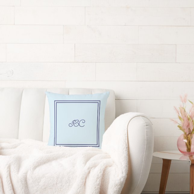 Powder blue Initial or name  Kussen (Bank)
