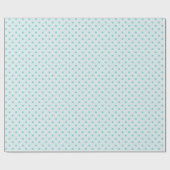 Powder Blue & Medium Blue Polka Dot Wrapping Paper Cadeaupapier (Vlak)