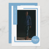 Powder Blue Photo Modern Photo Afstuderen (Voorkant / Achterkant)