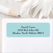 Powder Blue Simple Plain Return-adreslabels Etiket (Insitu)