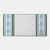 Powder Blue Striped Floral  Bureaumat (Voorkant)