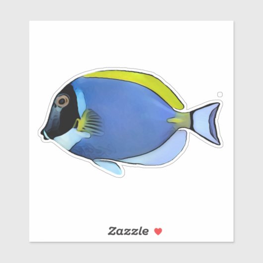 Powder Blue Tang sticker (Vel)