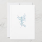 Powder Blue Toile de Jouy Bridal Shower Invitation (Dos)
