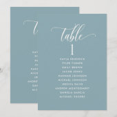 Powder Blue, Zitplankaarten met gastnamen (Voorkant / Achterkant)