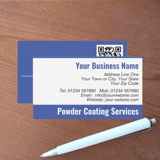 Powder Coating Services QR Code Visitekaartje