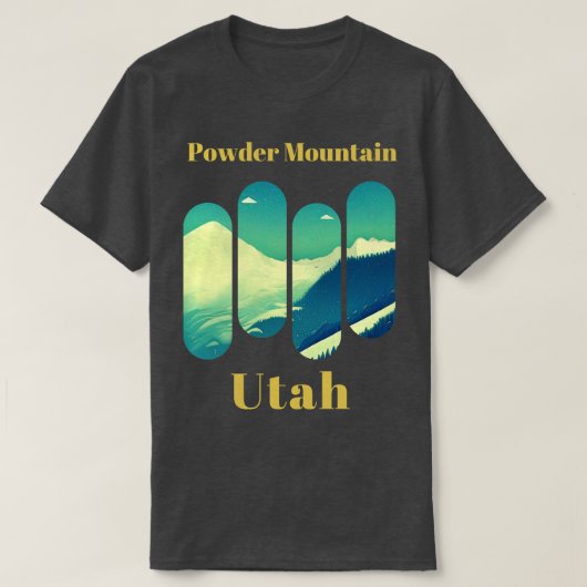 Powder Mountain ski Utah 2 T-shirt (Design voorkant)