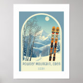 Powder Mountain Utah eden ski Poster (Voorkant)