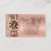 Powder my Nose Makeup Jewelry Mode Roos Gold Visitekaartje (Achterkant)