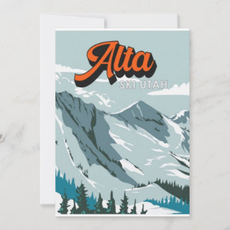 "Powder Paradise : Alta Ski Area, carte postale de