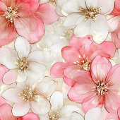 Powder Pink Gold Floral Towel Modern Wedding Gift