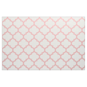 Powder Pink Moroccan Trellis Pattern Fabric Stof