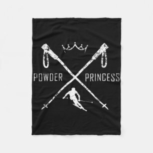 Powder Princess Ski Shirt Fleece Deken