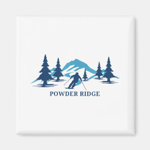Powder Ridge Minnesota Ski Resort Skiën Skier _1 Magneet