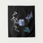 Powder to People Snowboarder Resort Wandkleed (Voorkant)