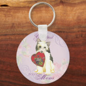 Powderpuff Heart Mam Sleutelhanger (Voorkant)