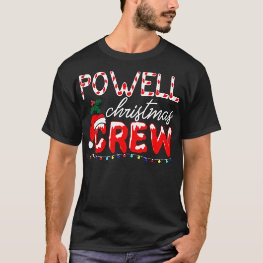 Powell Achternaam Kerst Crew Gift Thanksgiving T-shirt (Voorkant)