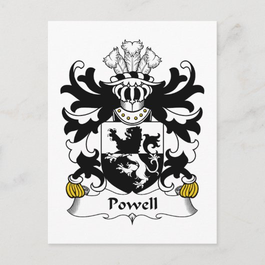 Powell Family Crest Briefkaart (Voorkant)