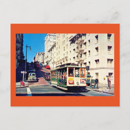 Powell & Market Cable Car, San Francisco  Briefkaart (Voorkant)