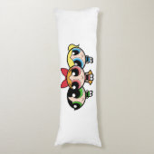 powepufmeisjes lichaamskussen (Voorkant Verticaal)