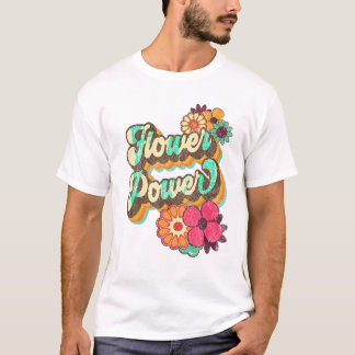 Power 60s 70s Hippie Retro T-shirt
