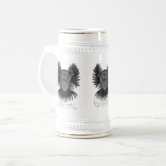 Power Black en White Bierpul (Voorkant links)