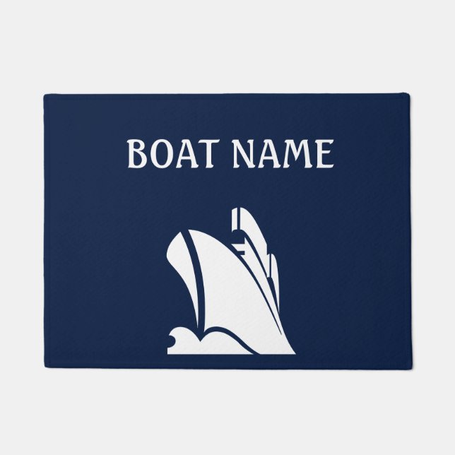 Power Boat Custom Dock Mat (Voorkant)